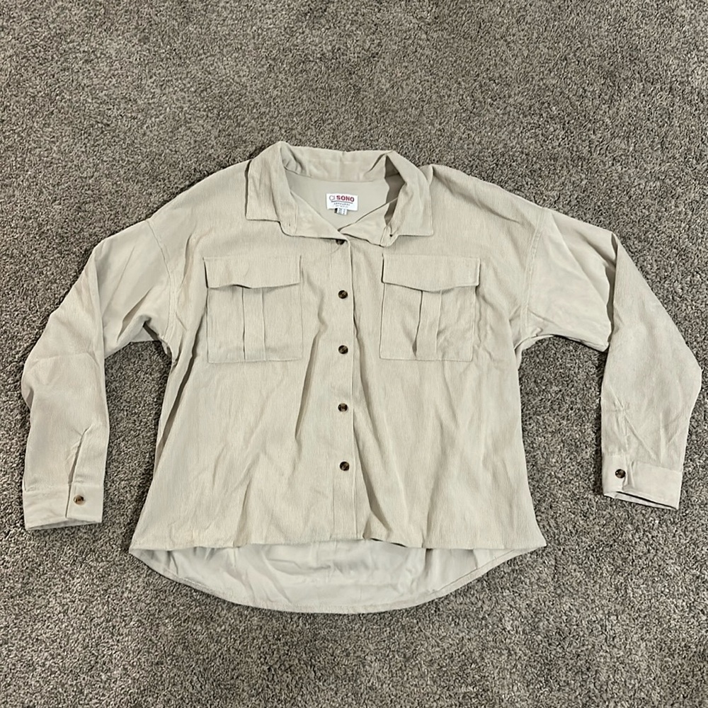 Corduroy Button Up Top